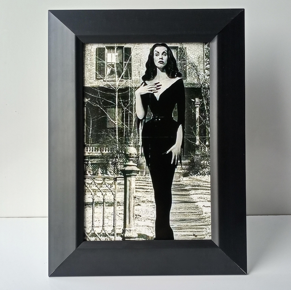 Vampira Vintage Horror Gothic Punk Witchy Goth Beautiful beauty pin up portrait - Picture 5 of 6